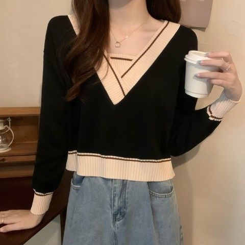 TELLY ➡️ BJ-035 Sweater Rajut Wanita Korea Crop Import Premium | Knit Sweater Crop | Sweater Top Knit Import | Knite Sweater