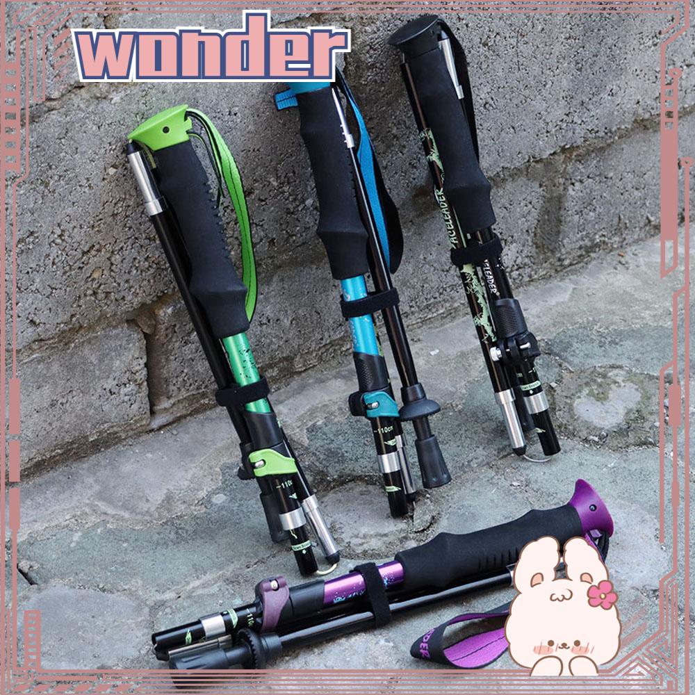 Wonder Foldable Walking Sticks Tongkat Teleskopik Gagang EVA Portabel Ultralight