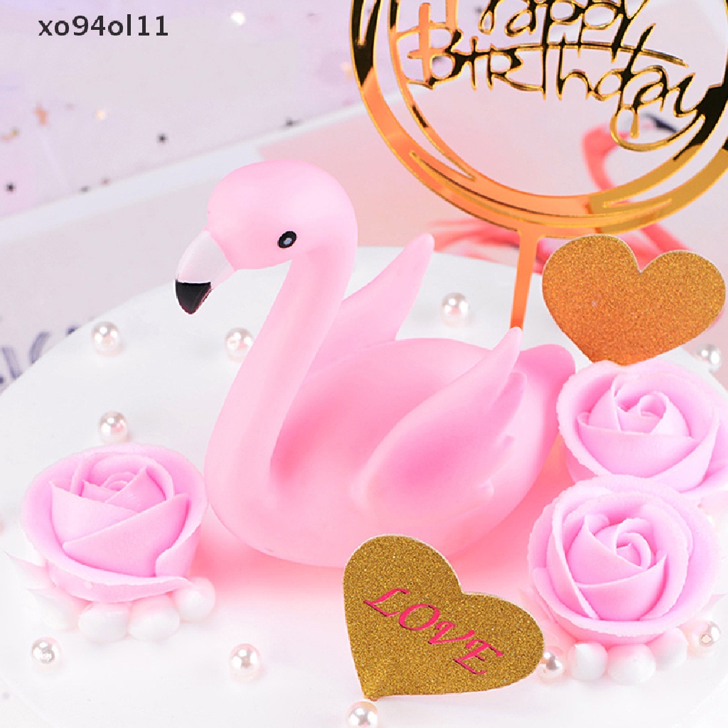 Xo Pink Flamingo Hiasan Kue Dessert Cupcake Decor Dekorasi Pesta Ulang Tahun Pernikahan OL