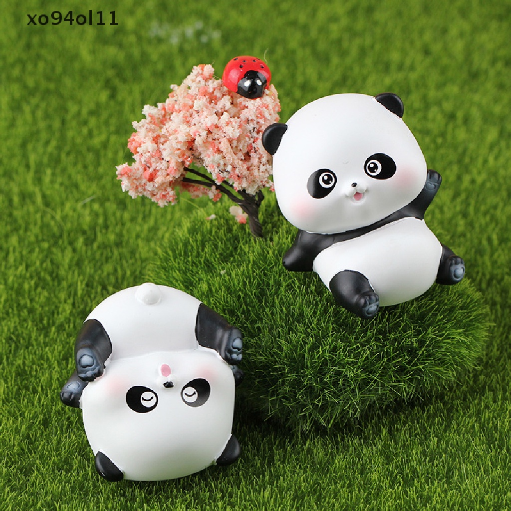 Xo 1Pc Lucu Mini Resin Panda Bayi Ornamen Miniatur Angka Panda Kerajinan Tangan OL