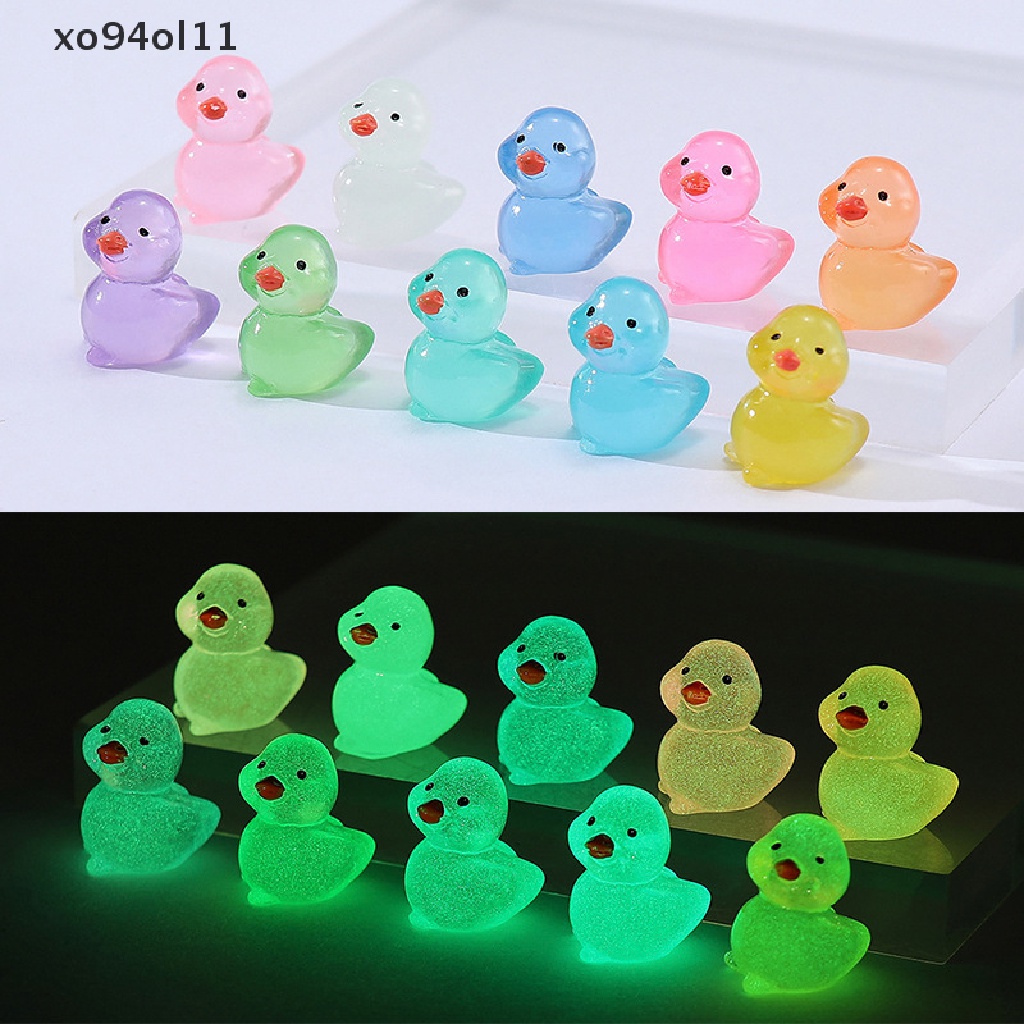 Xo 1/10Pcs Boneka Bebek Resin Bercahaya Mini Menyala Dalam Gelap DIY Taman Rumah Mobil Mainan Rumah Boneka Ornamen Aksesoris OL