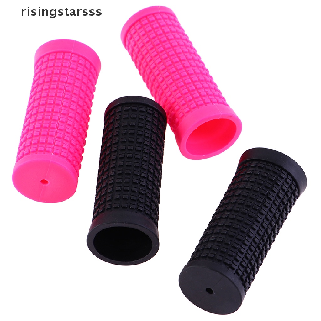 Rsid Span-new 2pcs Sepeda Karet Slip On Pendek Stang Grips Non-Slip Handle Bar Sepeda Bagian Jelly