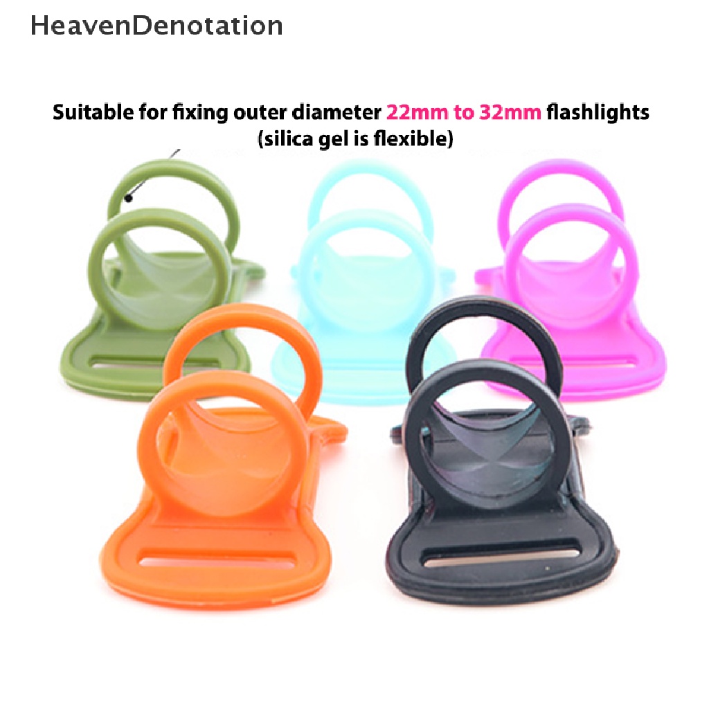 [HeavenDenotation] Lampu Sepeda Tali Silikon Senter Headlight Cycling Light Mount Band Tie HDV