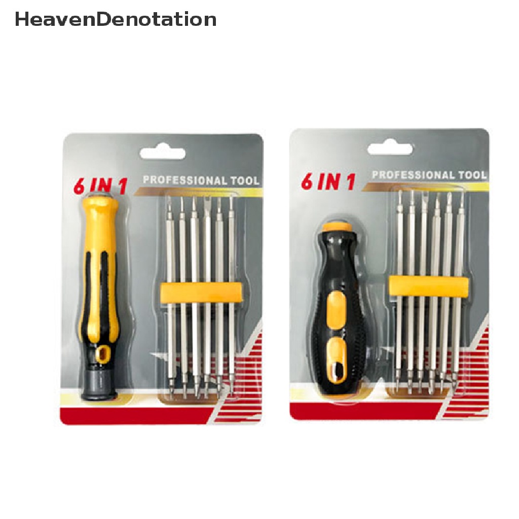 [HeavenDenotation] 6-in-1 Intensitas Tinggi ic specialmulti-Fungsi Obeng bit handle set HDV