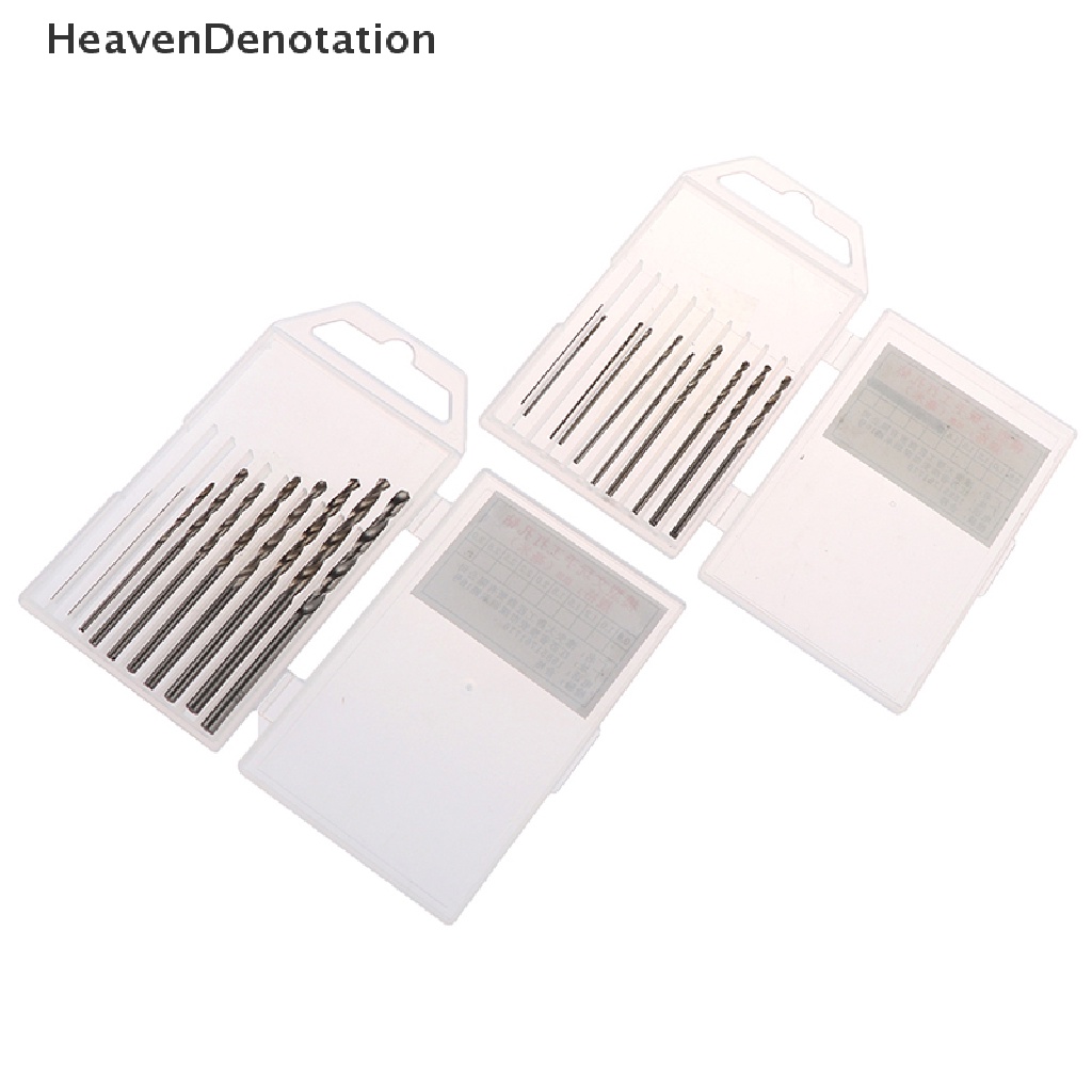 [HeavenDenotation] 10pcs/box Mini Drill HSS Bit 0.8mm-3.0mm Lurus Shank PCB Twist Drill Bits Set HDV