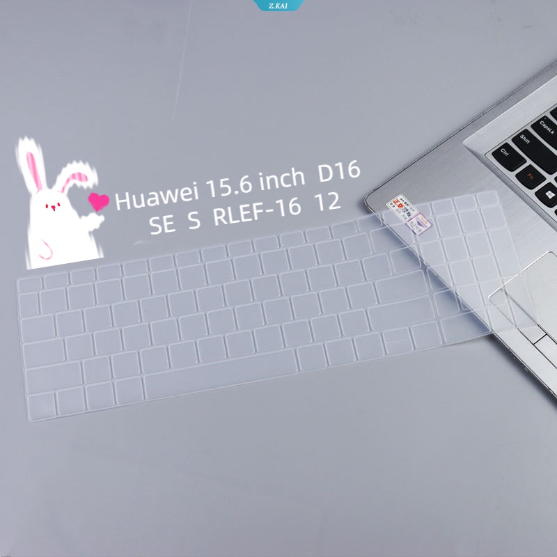 Komputer Huawei 15.6 Inch MateBook D16 SE Version S Komputer RLEF-16 Notebook 12sarung Keyboard Waterproof Silikon Pelindung Cover [ZK]