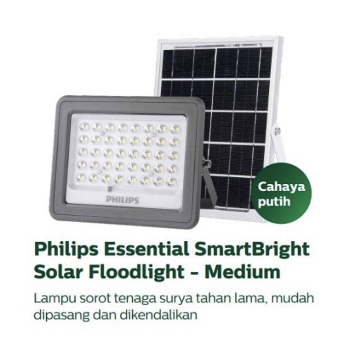 PHILIPS Lampu Sorot Solar BVC080 Floodlight LED 900 Tenaga Surya IP65 BVC