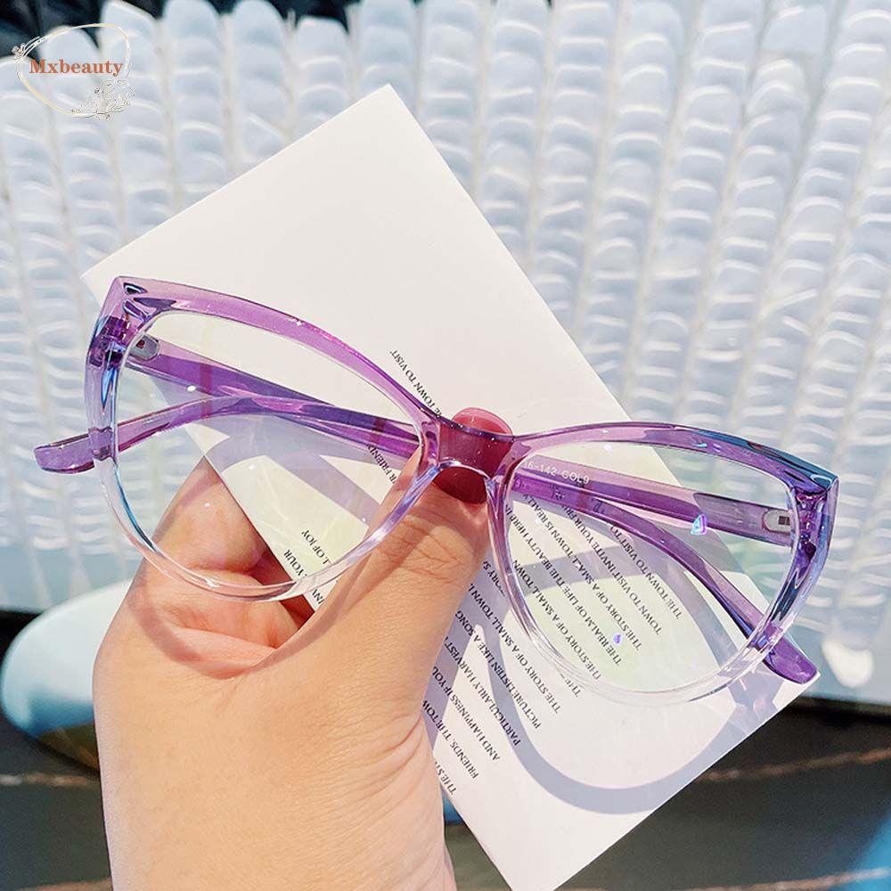 Mxbeauty Kacamata Anti Radiasi Fashion Wanita Big Frame Anti Blue Light Hitam Frame Lensa Bening Glasses Frame