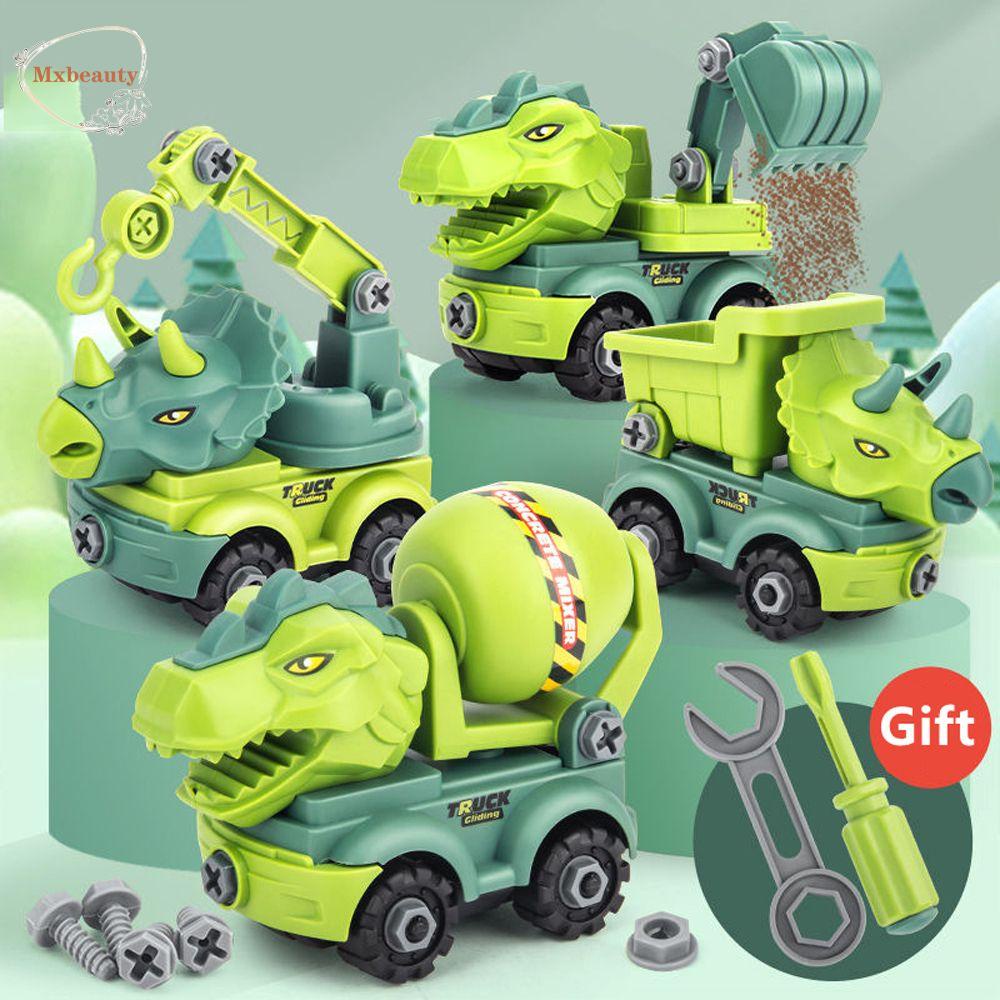 Mxbeauty Mainan Konstruksi Anak Mixer Truk Mobil Mainan Hadiah Natal Excavator Mainan Edukasi Transportasi Mobil Team Teknik Mobil DIY Model Car Toys