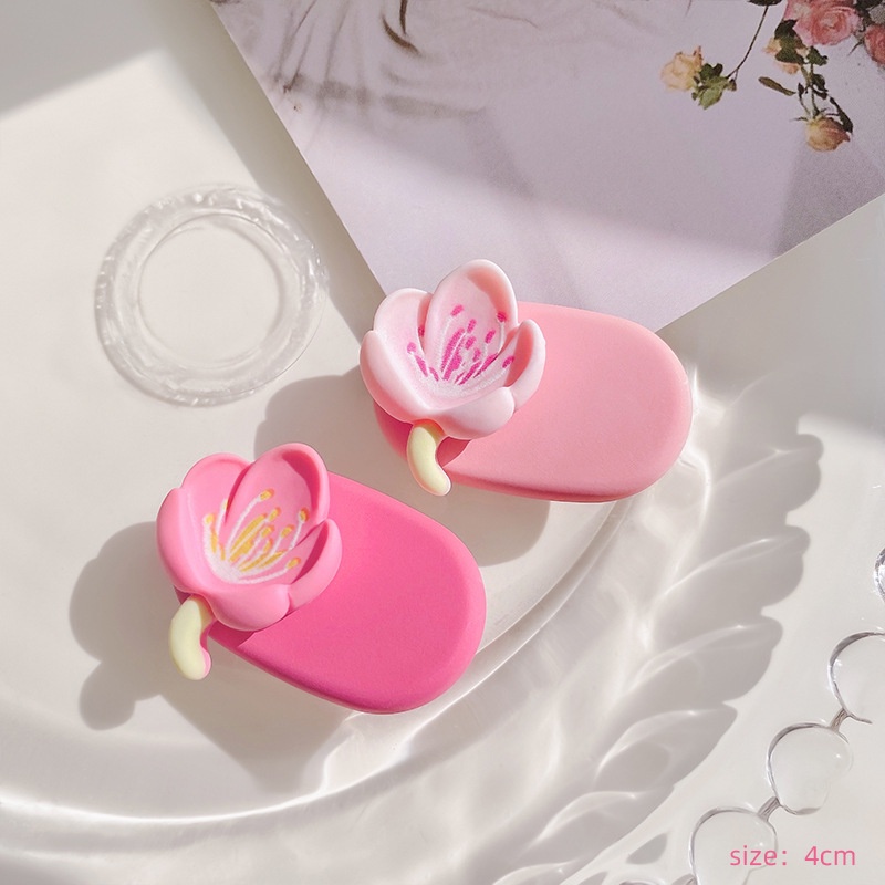 Aksesoris Rambut Geometris Bunga Tulip Fashion Untuk Anak Perempuan