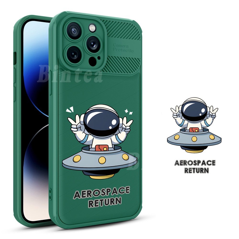 Redmi 12C Note 11S 11 Pro Redmi 10 10C 9A 9C 10A Note10 Pro Note 10S 8 Pro Note 9S 9 Pro X3 Pro NFC Pesawat Luar Angkasa Astronot Perlindungan Penuh Anti Slip Shockproof Case Binteacase