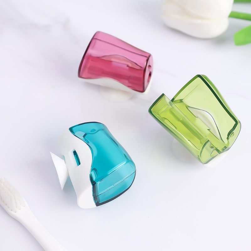 Suction Cup Toothbrush Cover/Rak Transparan Rak Tempel Dinding/Kotak Penyimpanan Sikat Gigi Travel