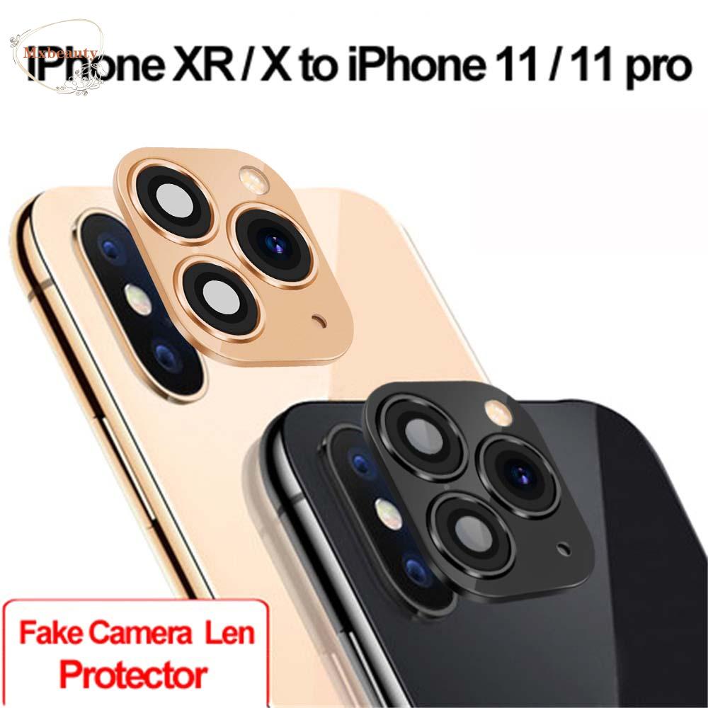 MXBEAUTY Scratchproof Camera Lens Cover Change to iPhone 11 Back Camera Protector Protector Case For iPhone XR Phone Upgrade Fake Sticker Camera Lens Sticker Tempered Glass Full Cover Protective Film Cover/Multicolor