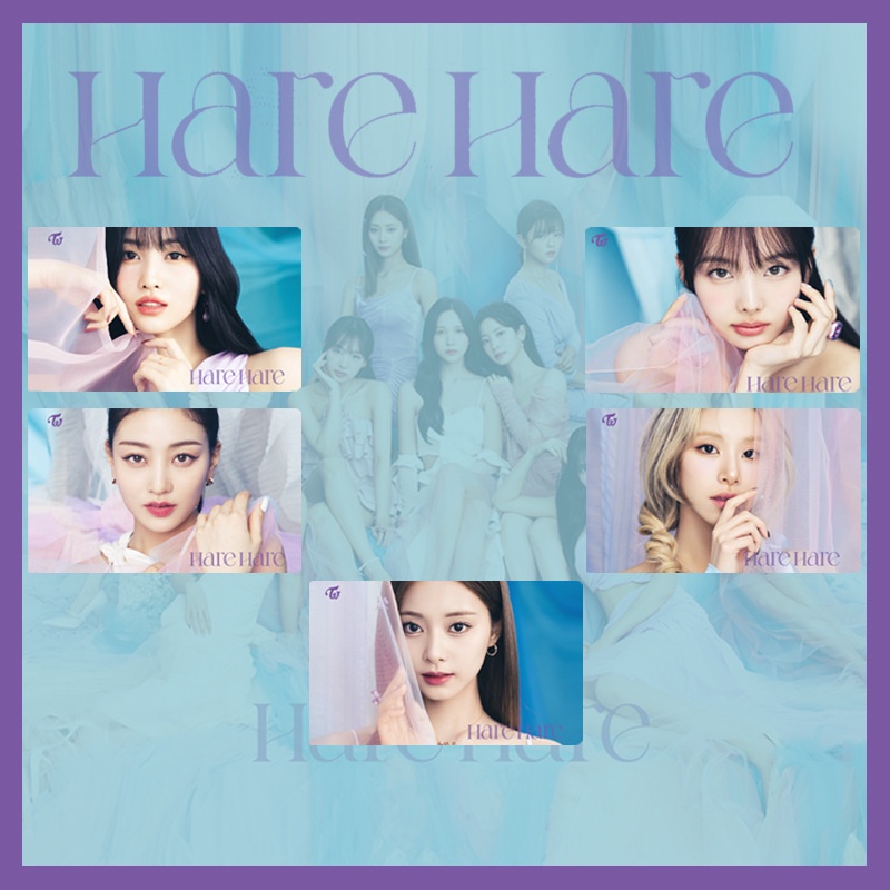 Twice HARE HARE Photocards Acrylic Gantungan Kunci Lomo Card Siap Kpop Postcards Key Ring Gantungan Atas