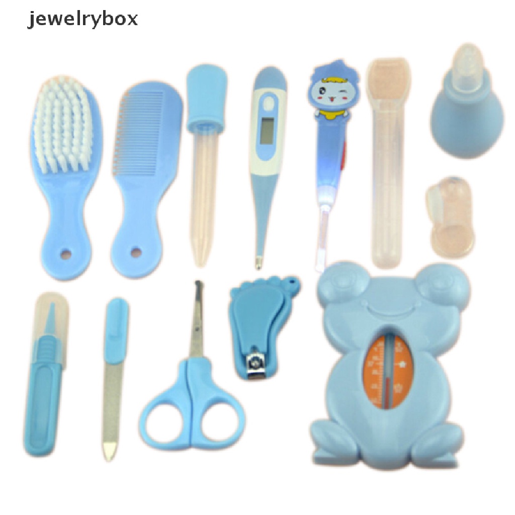 [jewelrybox] 13pcs/set Newborn Bayi Anak Kuku Rambut Perawatan Kesehatan Termometer Grooming Brush Kit Butik