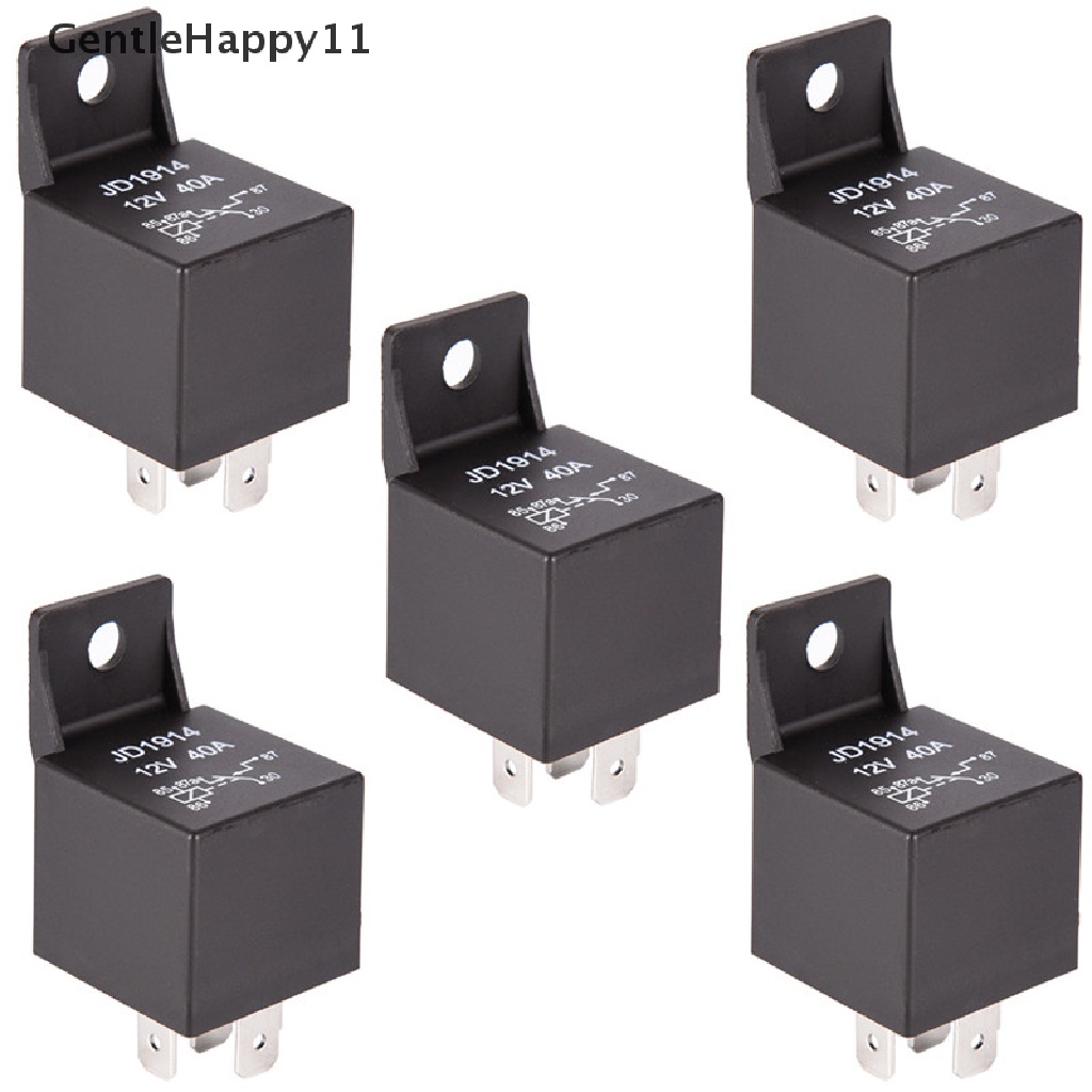 Gentlehappy Relay Mobil Anti Air DC 12V 40A 4Pin Relay Sekring Otomotif Normal Open Relay id