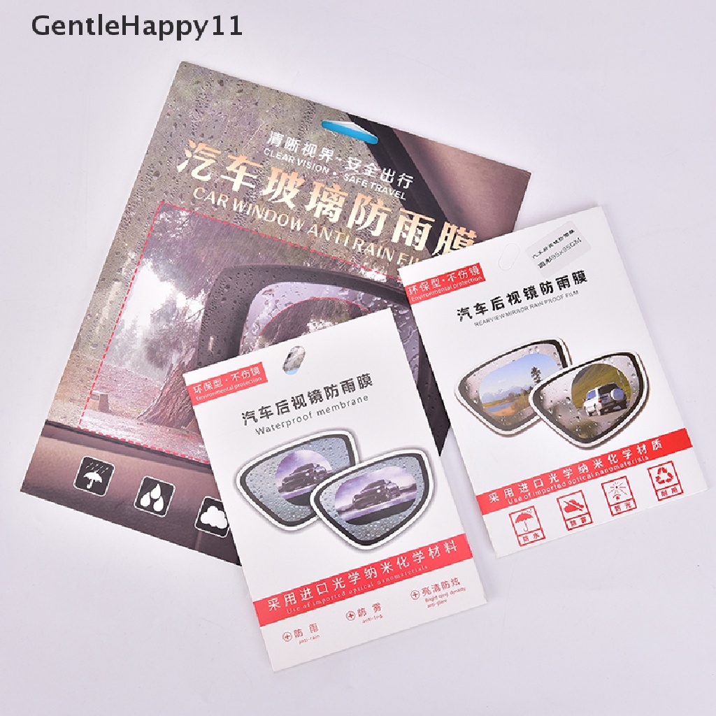 Gentlehappy 2pcs Tahan Air Kaca Spion Mobil Rainproof Anti-Kabut Rain-Proof Film Sticker id