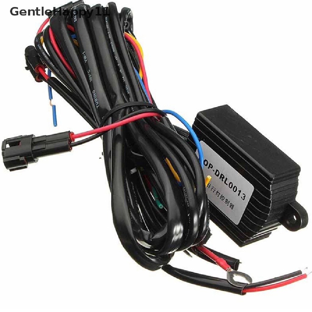 Gentlehappy Mobil DRL Siang Hari Berjalan Lampu Dimmer Peredupan Relay Control Switch Harness 12V id