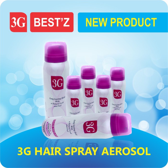 3G HAIR SPRAY AEROSOL - 80 ML-420ml/Pengeras Rambut Sanggul/Hair Sprey 3G/3G Hair Sprey Rambut/Sprai Rambut