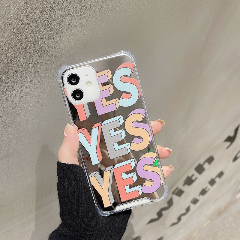 [Anti Jatuh Cermin] Pretty Makeup Silikon Soft Case IPhone 6S 7 8 Plus X XR XS Max IPhone 11 12 13 14 Pro Max 14 Plus 7 +8+12 13 mini Wanita Gadis Ins Fashion YES Lable