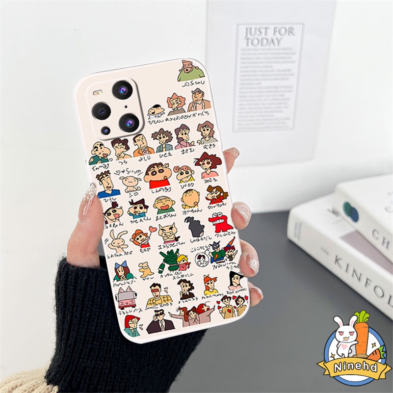 IPHONE Casing Kompatibel Untuk Iphone14 13 12 11 Pro Max X Xr Xs Max8 7 6 6s Plus SE 2020 Semua Member Crayon Xiaoxin Pelindung Pola Lensa Shockproof Glossy TPU Full Protect Phone Case
