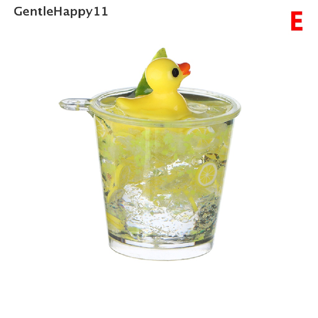 Gentlehappy 1Pc Mini Neon Little Yellow Duck Cup Cangkir Minuman Es Ember Cup Mikro Landscape Ornamen Rumah Boneka Miniatur Dekorasi id