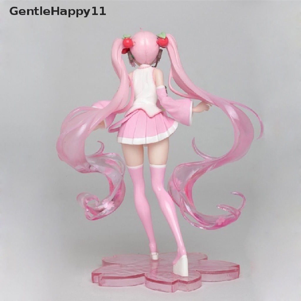 Gentlehappy High Quality Anime Miku Pink Sakura Miku PVC Patung Figure Model Mainan id