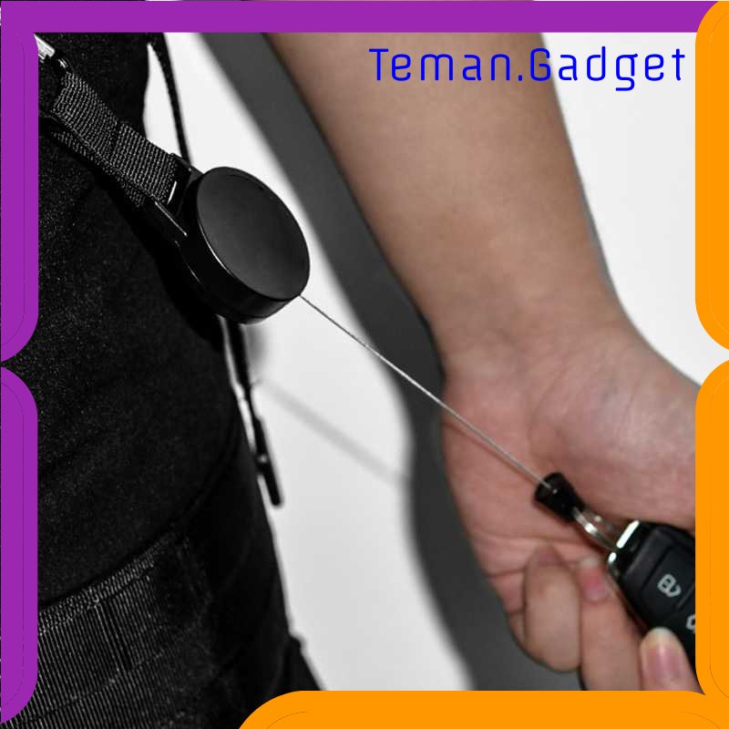 TG - OLR QOONG Gantungan Kunci Retractable Carabiner Steel Wire - H24