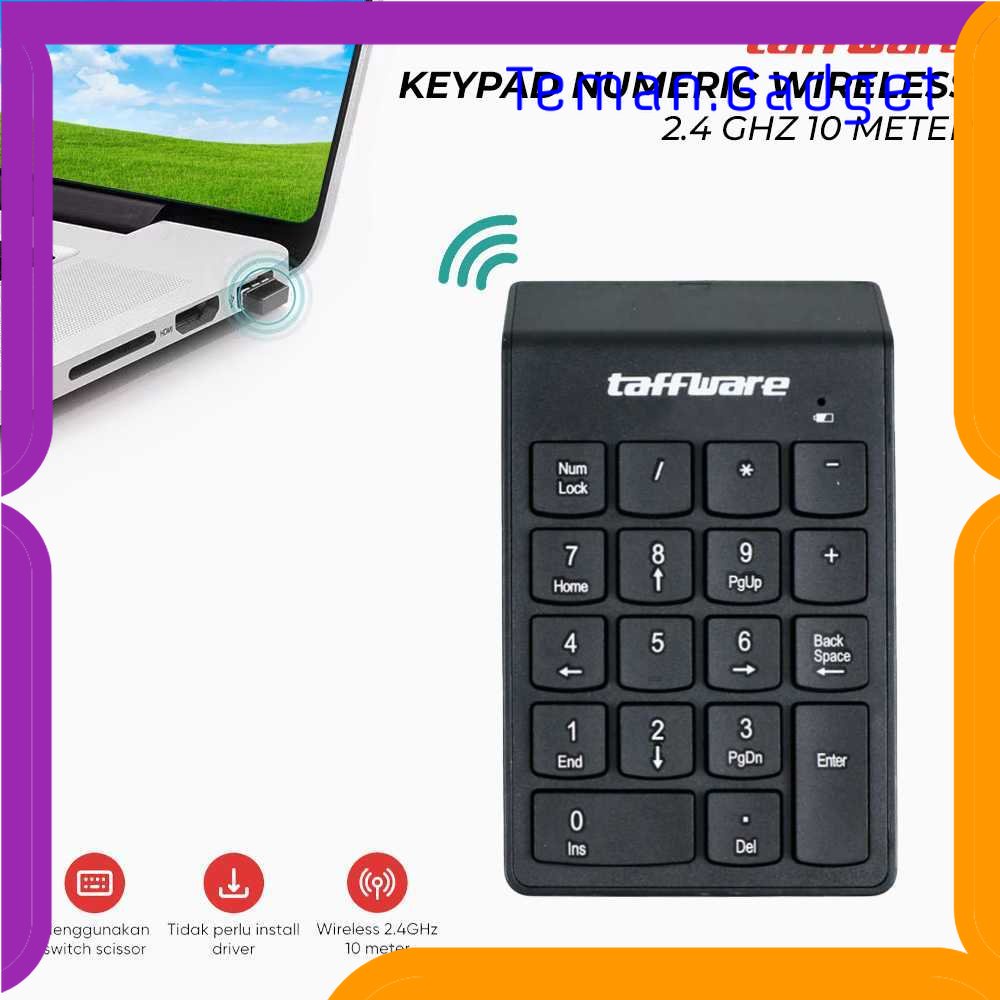 TG - KMP Taffware Keypad Numeric Wireless 2.4 GHz 10 Meter - i120