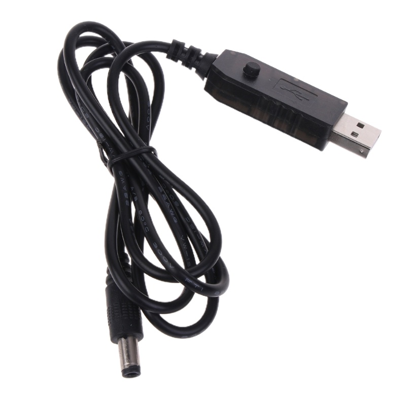 Gro USB 5V to DC 9V 12V Power Boost Line AdapterTypeC to 5kabel Converter Konektor Lubang Bulat 5x2 1mm USB Kabel Step-up