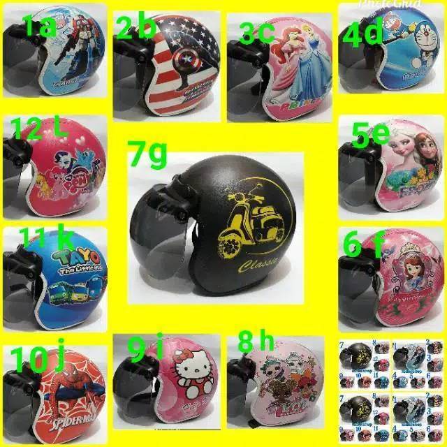 HELM BOGO ANAK Umur 2-6 Thn Free Kaca Cembong Hitam 1kg Muat 2pcs Free Packing BUBBLEWRAP