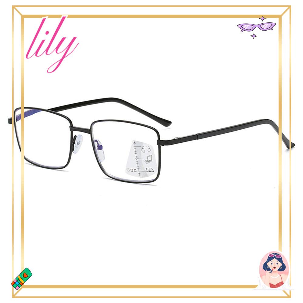 Lily Kacamata Baca Perlindungan UV Anti Blue Light Progresif Multifocal Kacamata Komputer