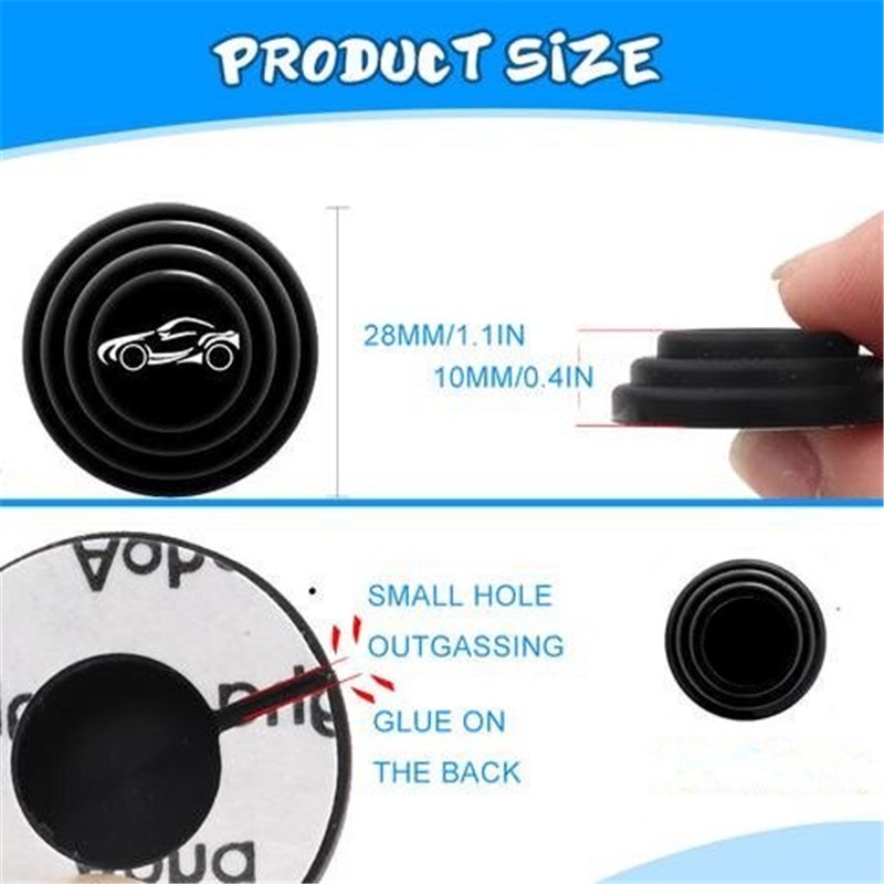 Bantalan Gasket Shock Pintu Mobil Silicone Cushion Universal Auto Tail Box Edge Set Pelindung Anti Benturan Shock Menyerap Karet Stiker