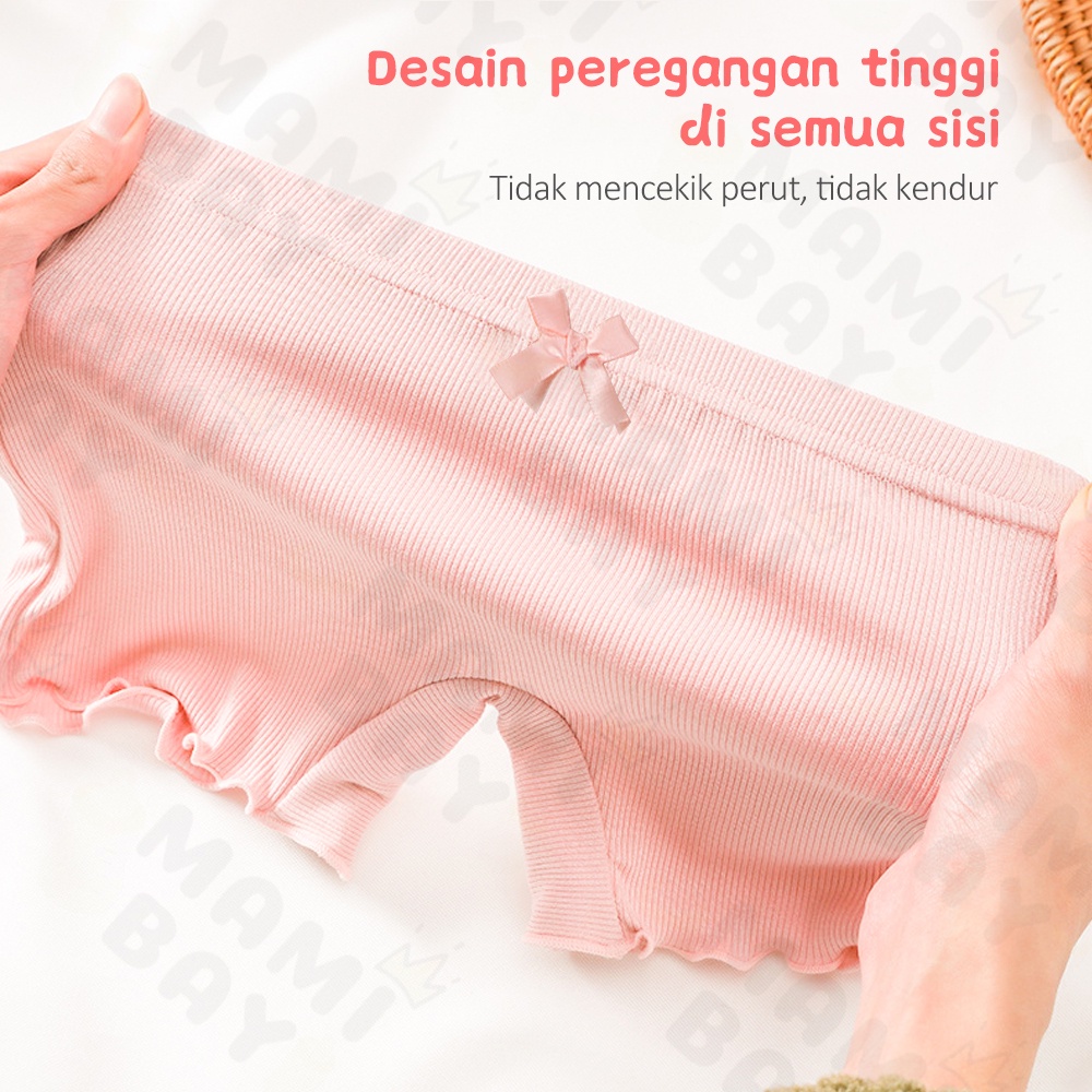 OKEYI celana anak pendek cewek desain telinga kayu safety pants untuk anak perempuan memakai rok