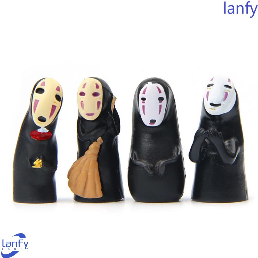 Lanfy No Face Men Figure Collection Model Mainan Hadiah 4pcs PVC Collection Hadiah Action Figure