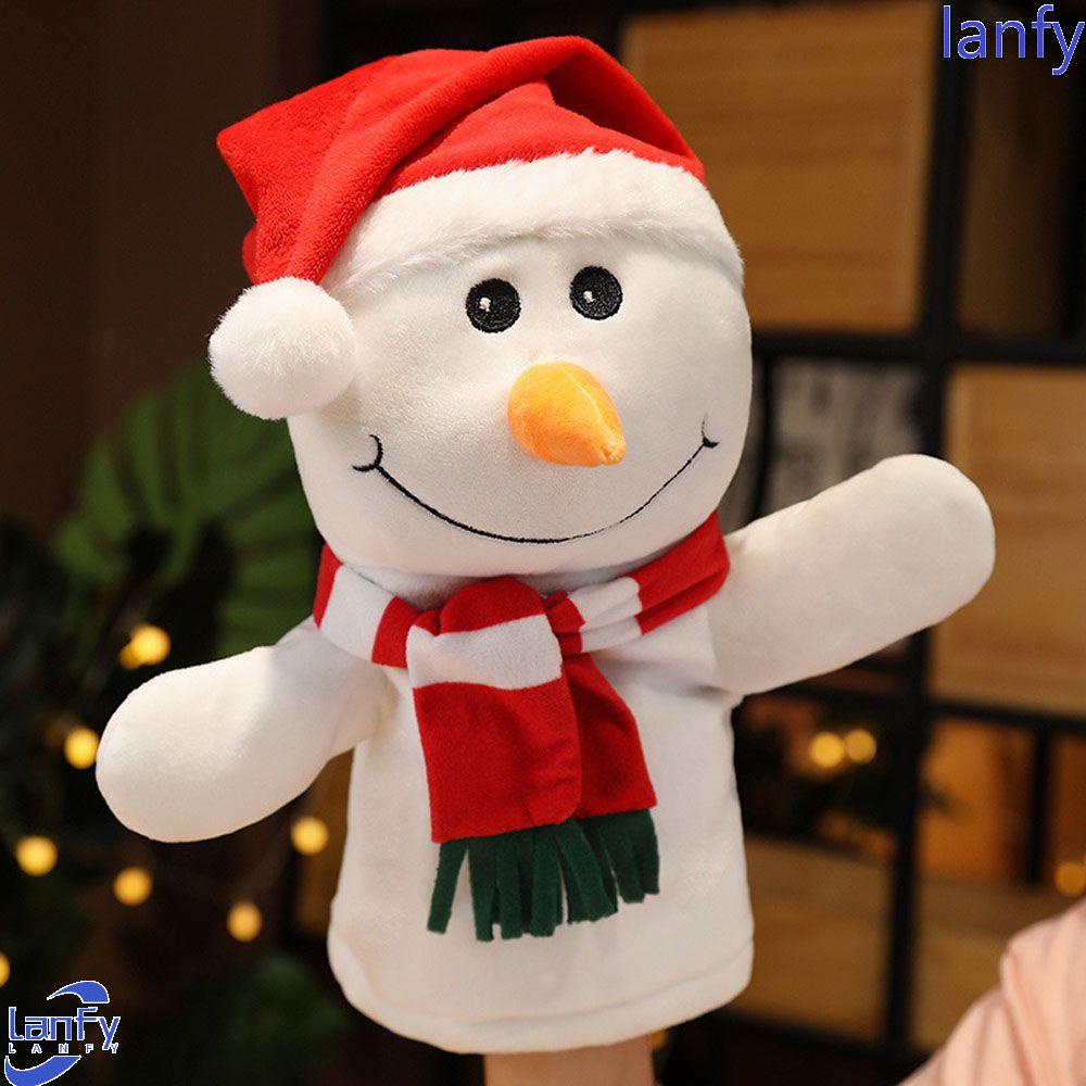 Lanfy Santa Claus Hand Puppet Boneka Tangan Santa Claus Kartun Hadiah Natal Aktivitas Boneka Karakter Mainan Boneka Boneka Aksesoris Anak Mainan Mewah