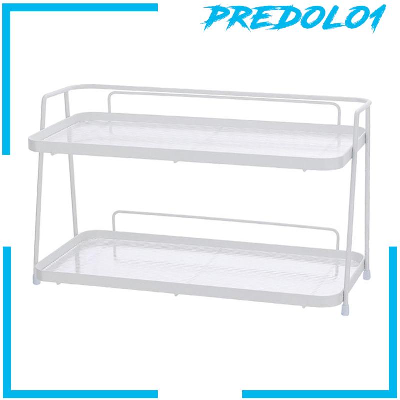 [Predolo1] Rak Penyimpanan 2tingkat Standing Storage Rak Tempat Dresser Botol Bumbu Makeup