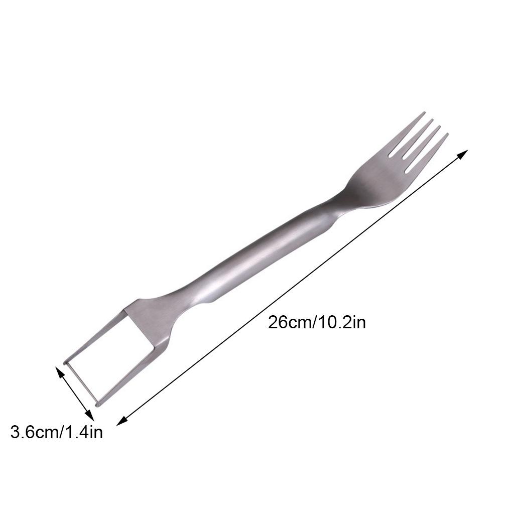 Stainless Steel Watermelon Slicer Portable Pengganti Dual Head Reusable Rumah Dapur Restoran Buah Garpu Aksesoris