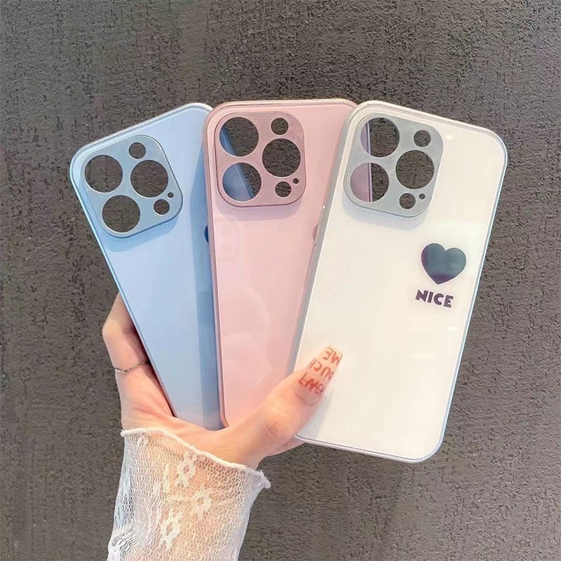 IPHONE Casing Ponsel Desain Hati Single Sisi Bagus Kompatibel Dengan Iphone12 13 14 11 Pro Max X Xs Max Xr Ffdcr