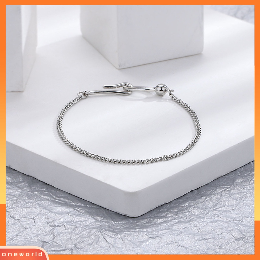 [EONE] Wanita Gelang Tidak Teratur Gaya Sederhana Anti Hilang Menarik Semua Pertandingan Dekorasi Hadiah Cincin Geometris Gesper Rantai Gelang Fashion Perhiasan Untuk Pacaran