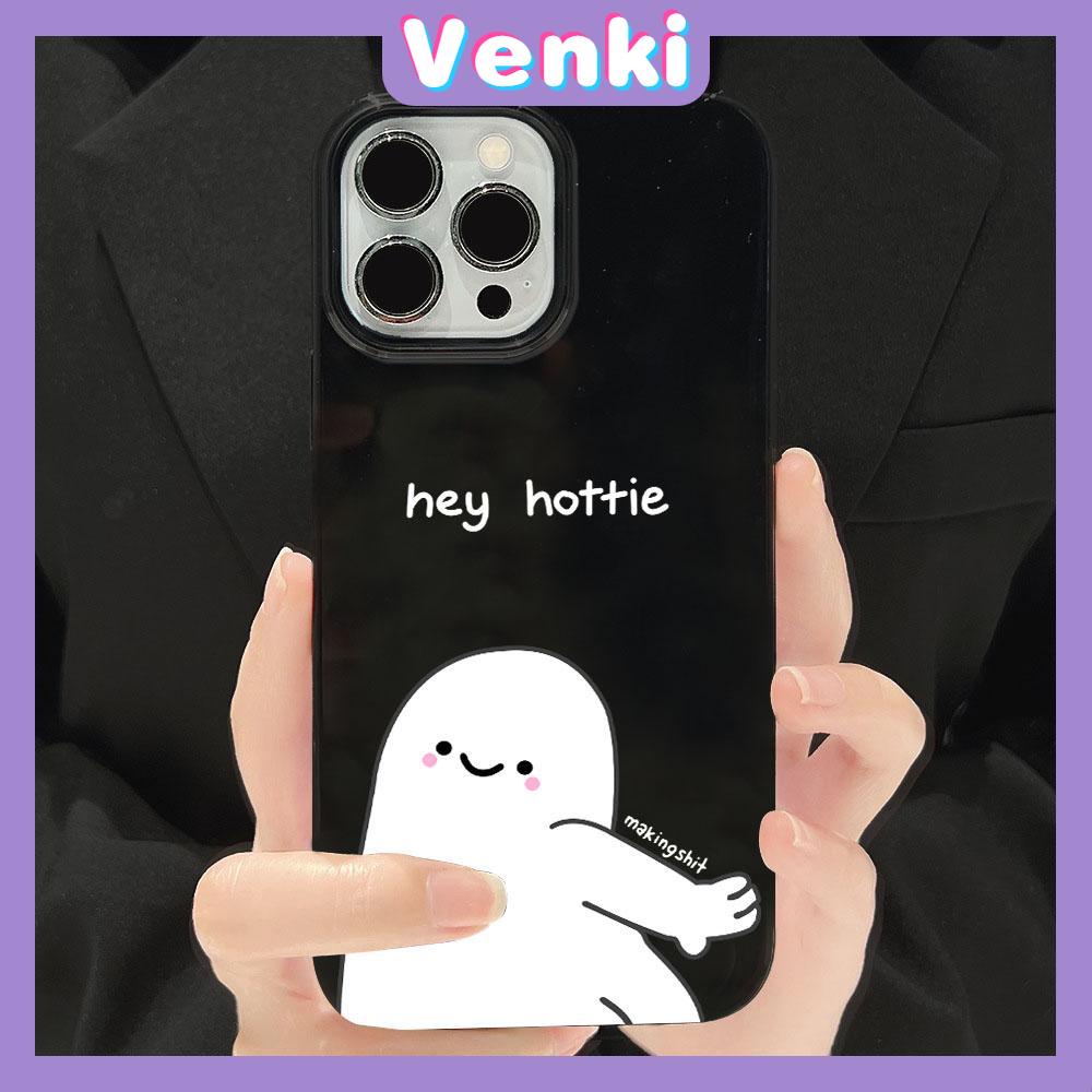VENKI - For iPhone 11 iPhone Case Pink Glossy TPU Soft Case Shockproof Protection Camera Cute Cute Rabbit Compatible with iPhone 14 13 Pro max 12 Pro Max xr xs max 7Plus 8Plus