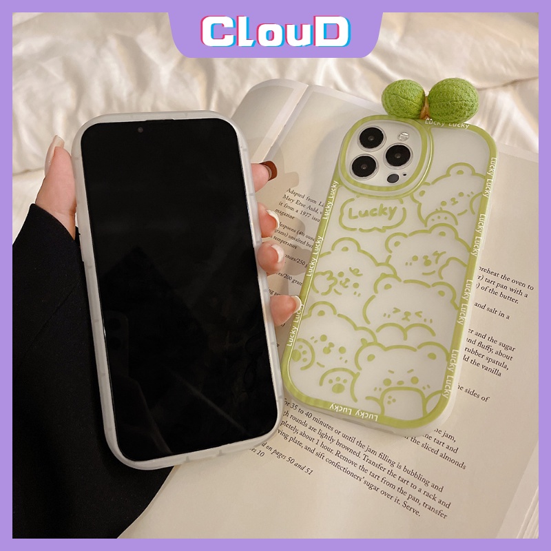 Kartun Beruang Beruntung Case Untuk Infinix Smart 6 5 Hot 10 11s 10s 11 10T 9 Play Hot 10s 11 11s 10 Lite 10T Note 8 Lembut Tpu Lucu 3D Ikatan Simpul Menghias Ponsel Cover