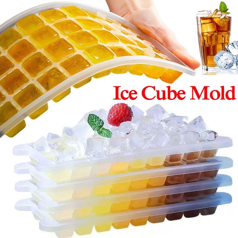 36grids Nampan Es Plastik Persegi Kapasitas Besar Dengan Tutup Dan Sekop Es Krim Ice Cube Cetakan DIY Bar Gadget Aksesoris Dapur