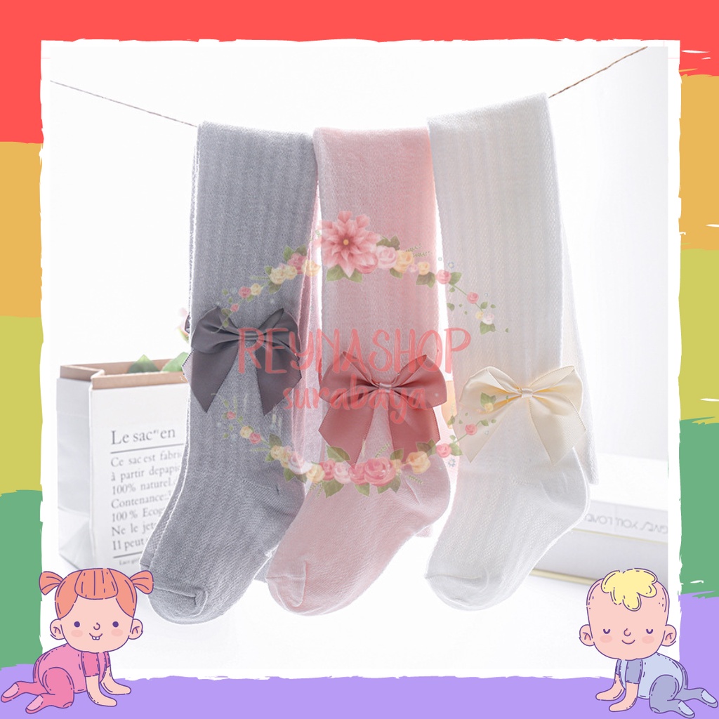 (LGZ PITA) Pantyhose anak perempuan dan kaus kaki stocking katun ikatan simpul jala tipis import