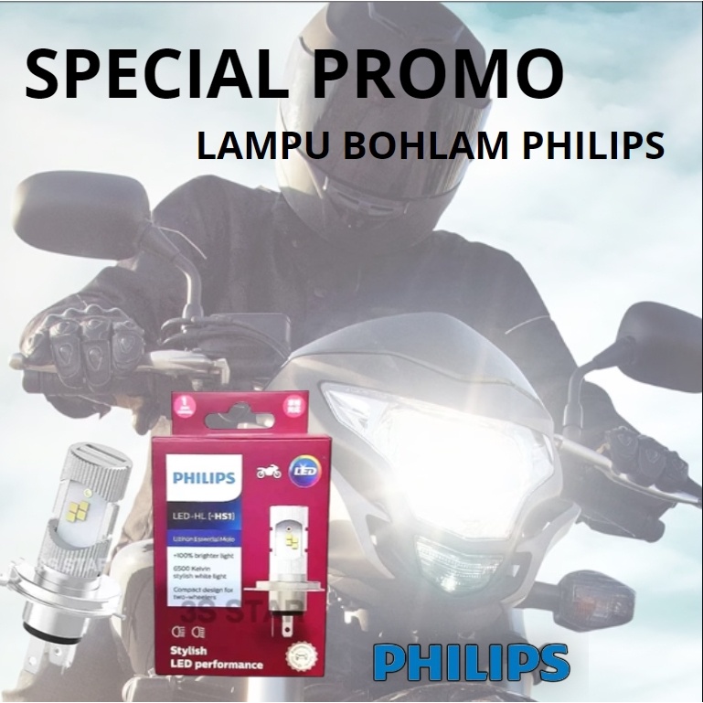 LAMPU LED DEPAN MOTOR PHILIPS M5  LED 2 SISI ORIGINAL 100% MLK