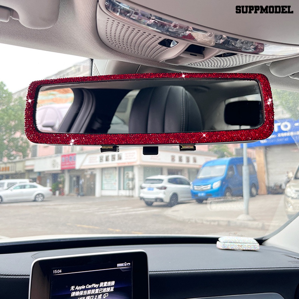 [SM Auto] Kaca Spion Mobil Berlian Imitasi Mengkilap HD-Kompatibel Kaca Interior Universal Modifikasi Pengganti Bling Interior Spion Blind Spot Mirror Aksesoris Otomatis