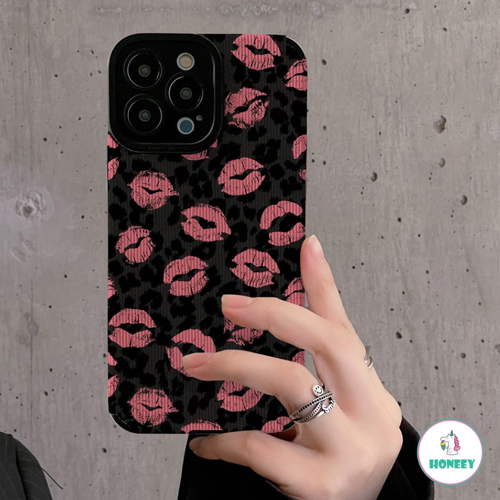 IPHONE Fashion Full Lip Case Kompatibel Untuk Iphone11 12 13 14 Pro Max 12Pro 14 7 8 Plus X XR XSMAX Soft Cover Pelindung