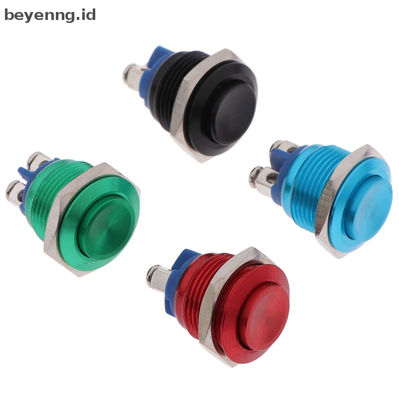 Beyen 1Pc Saklar Tombol Tekan Momentary 16mm Waterproof Mount Button Switch ID
