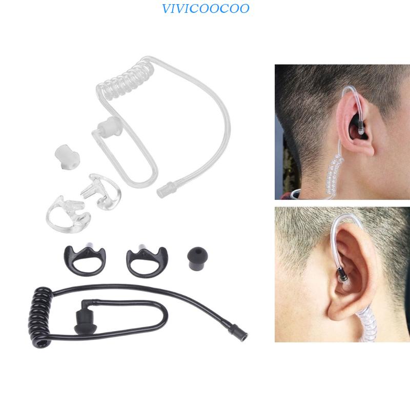 Vivi Spring Air Tube Walkie Talkie Earphone Coil Tabung Udara Akustik Earplug Pengganti Lubang Suara Radio Dua Arah