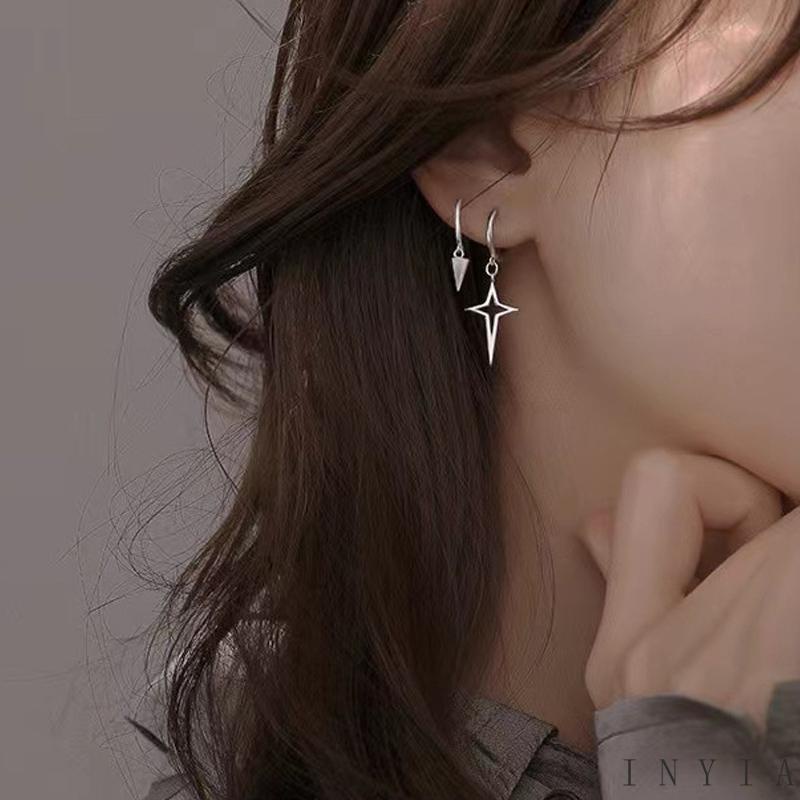 【Bayar di tempat】Anting Hoop s925 Silver Desain Bunga Bintang Salib Geometris Gaya Hip hop Untuk UnisexAnting Hoop s925 Silver Desain Bunga Bintang Salib Geometris Gaya Hip hop Untuk Unisex